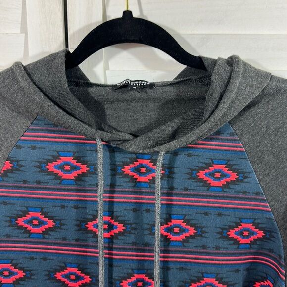 Simply Southern Small Gray Hoodie Lightweight Pullover - Picture 4 of 15